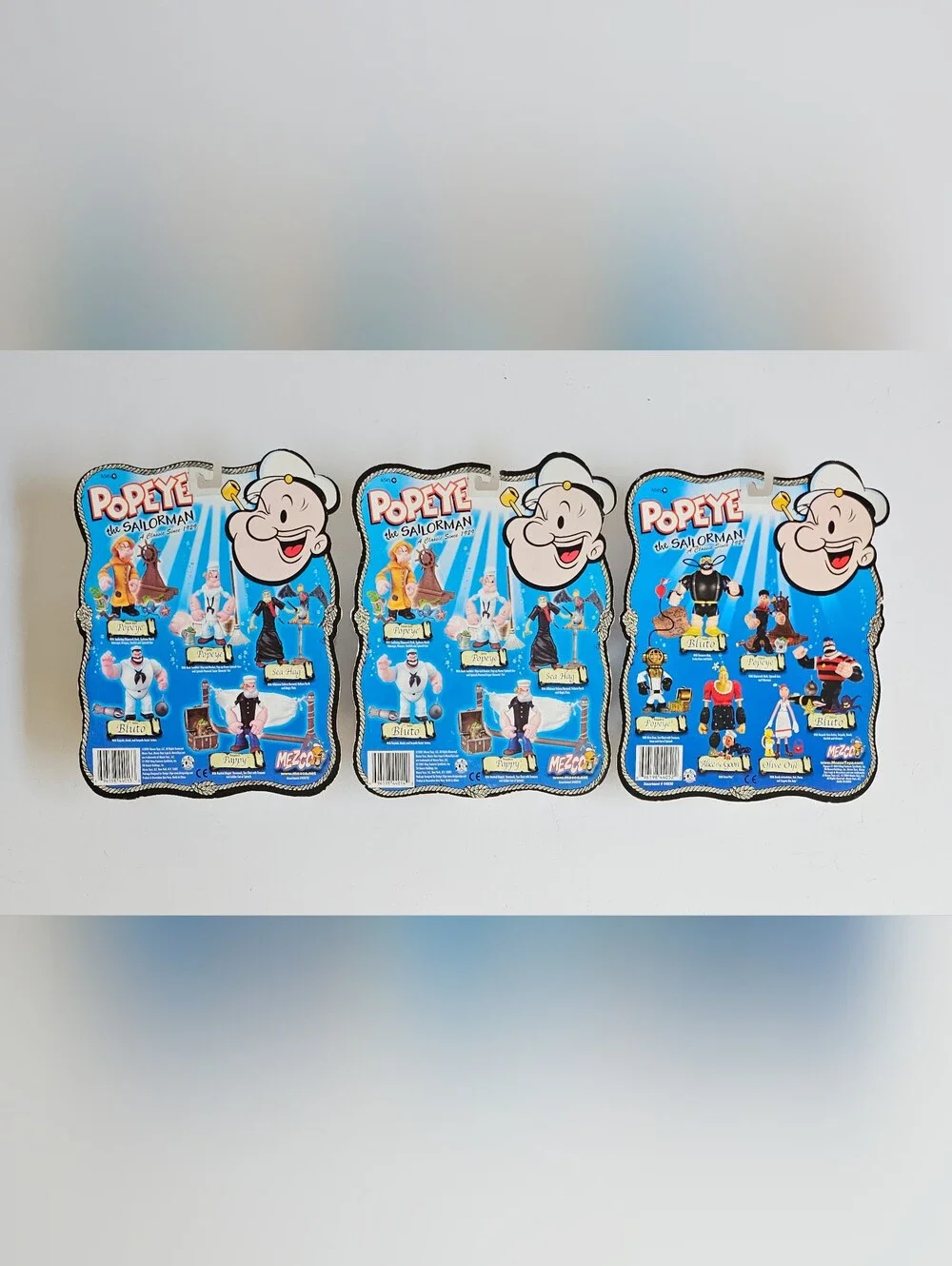 Vintage Popeye the Sailorman 2001 Mezco Action Figures Sea Hag, Bluto, Olive Oyl